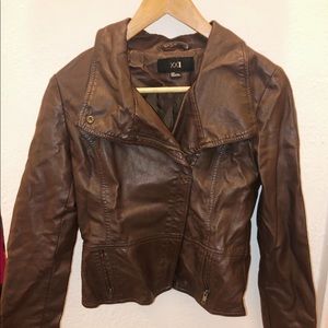 Brown leather jacket - Forever 21